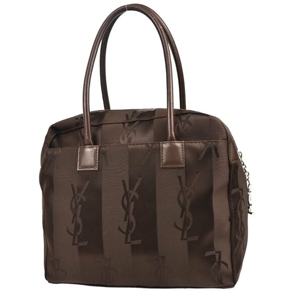 Yves Saint Laurent Brown Nylon Handbag 166153 - Picture 1 of 9